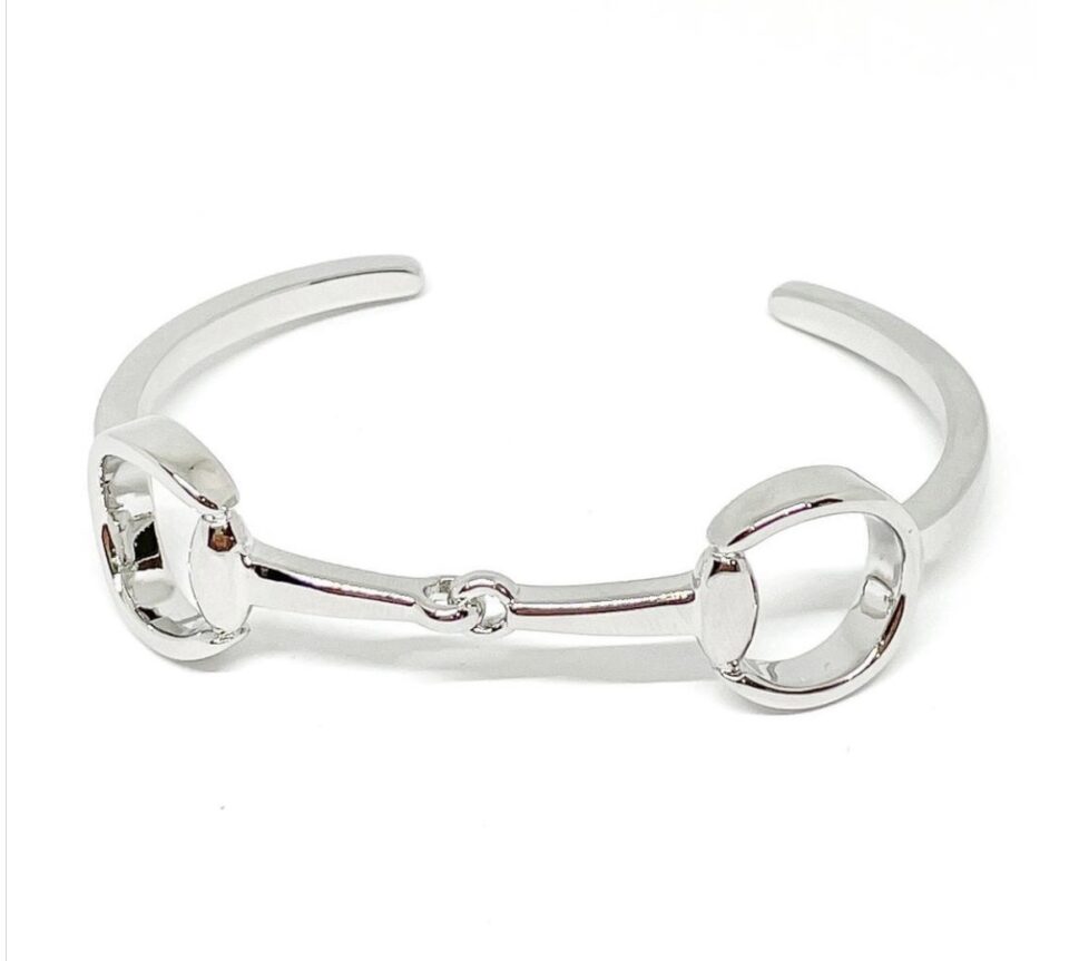 Silver Horse Bit Open Cuff